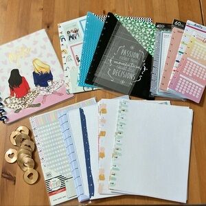 Happy Planner BIG cover rings dividers paper LOT